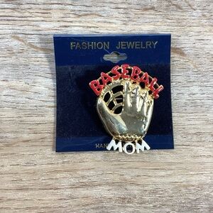 Baseball Mom Pin Brooch